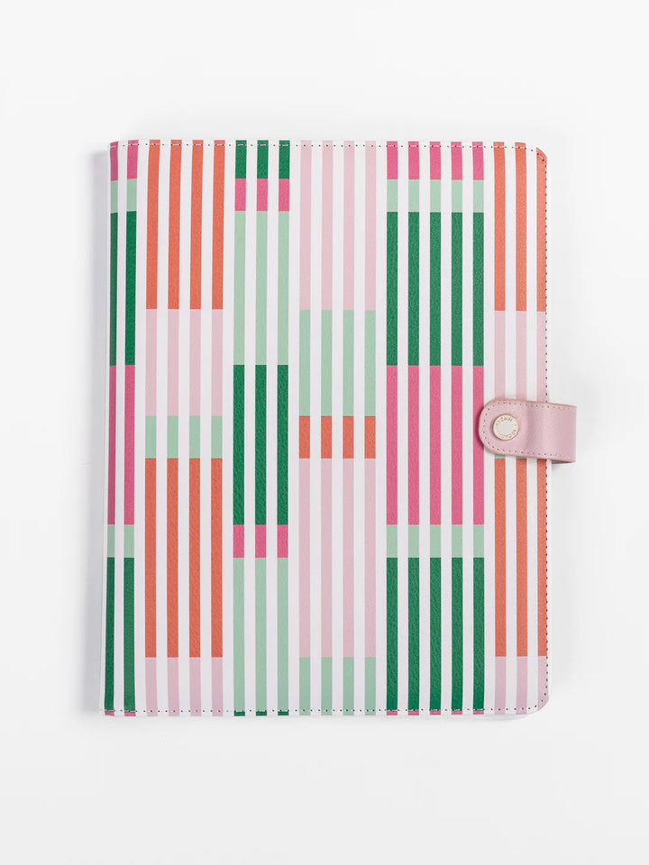 LINE IT UP PINK & GREEN LARGE FOLIO