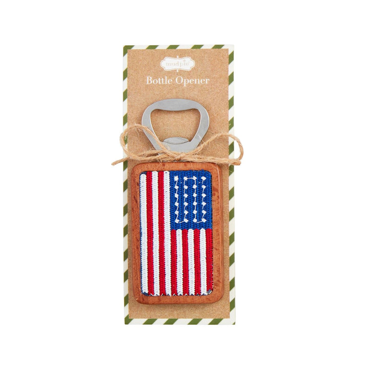 AMERICAN FLAG EMBROIDERED BOTTLE OPENER