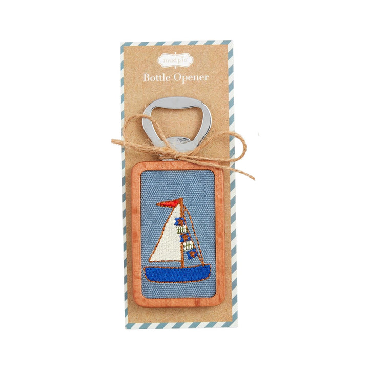 SAILBOAT EMBROIDERED BOTTLE OPENER