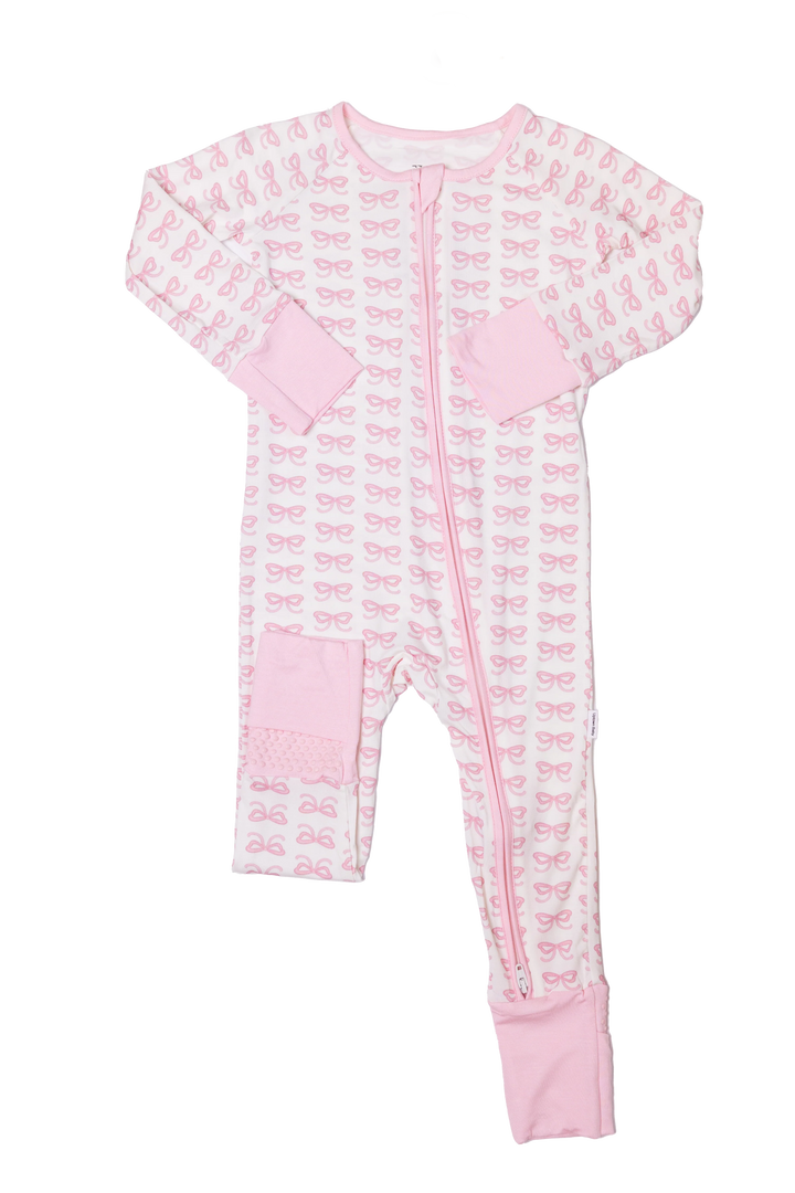 PINK BOWS SLEEP ROMPER