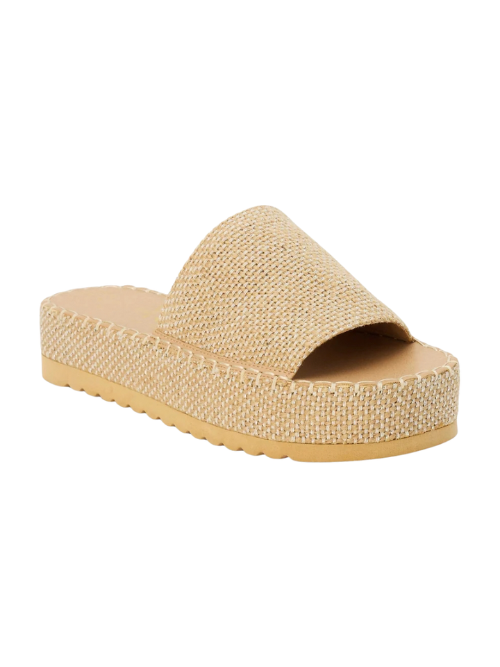 DEL MAR GOLD SPECKLE PLATFORM SANDAL