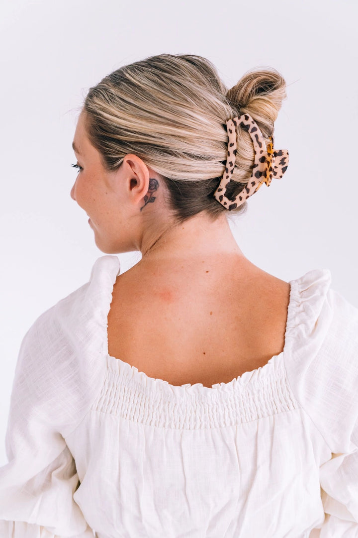 TELETIES OPEN HAIR CLIP BLONDE TORTOISE