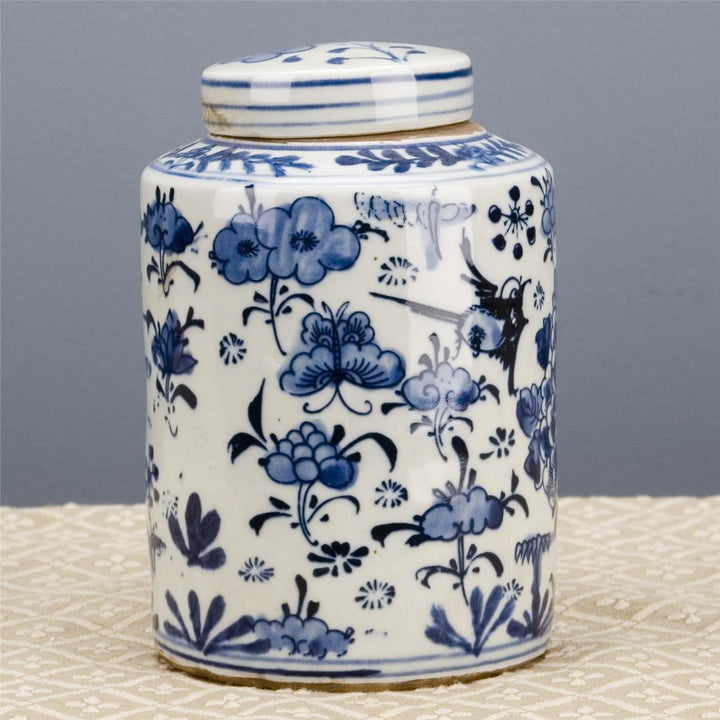 BLUE & WHITE FLOWER CLASSIC SMALL TEA JAR