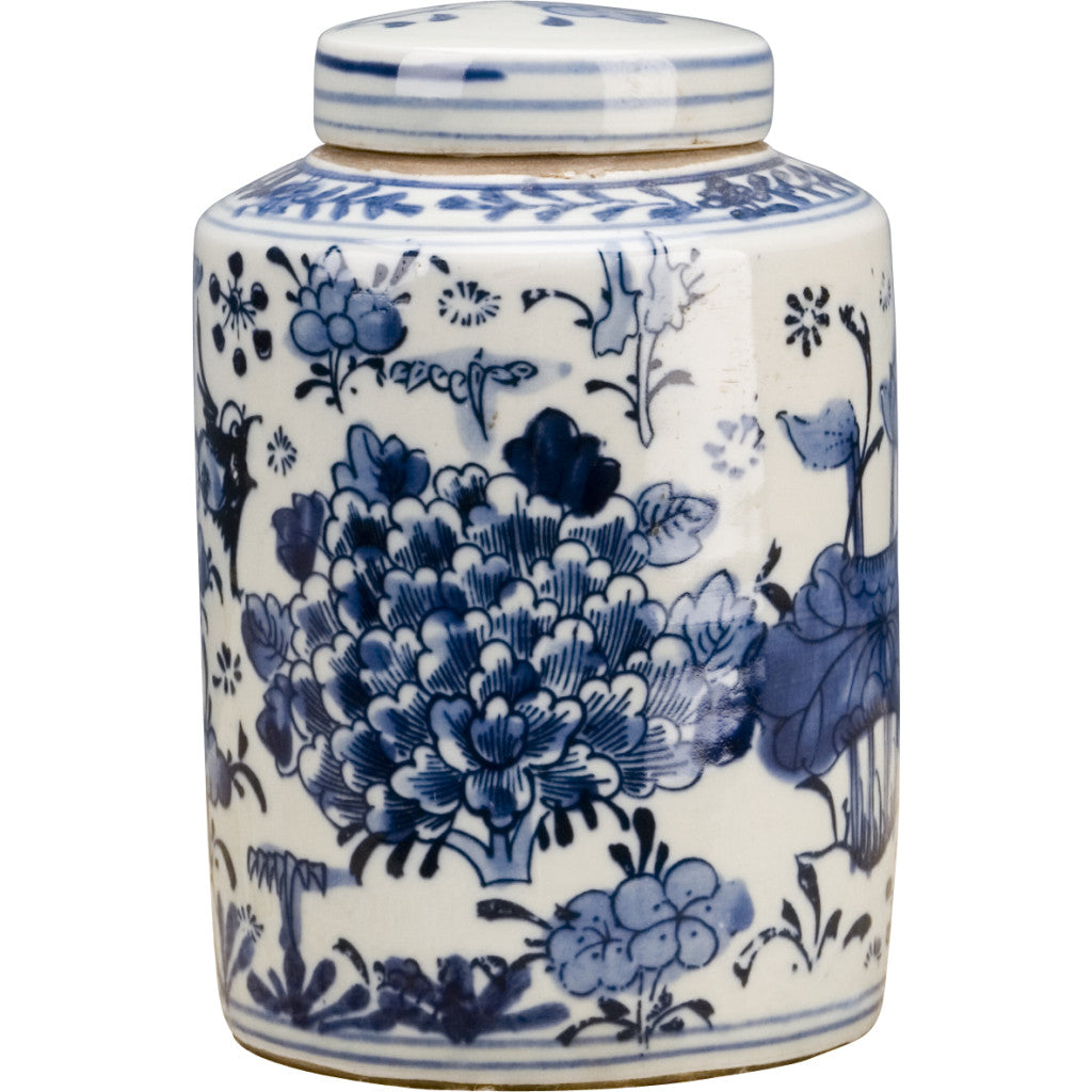 BLUE & WHITE FLOWER CLASSIC SMALL TEA JAR