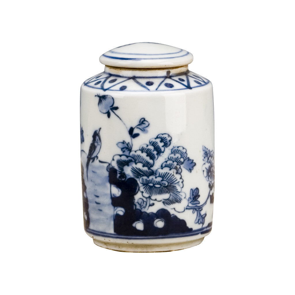BLUE & WHITE PLUM BLOSSOM SMALL TEA JAR