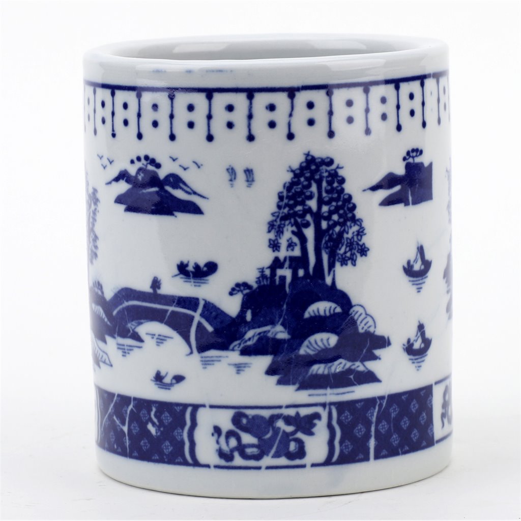BLUE WILLOW PENHOLDER