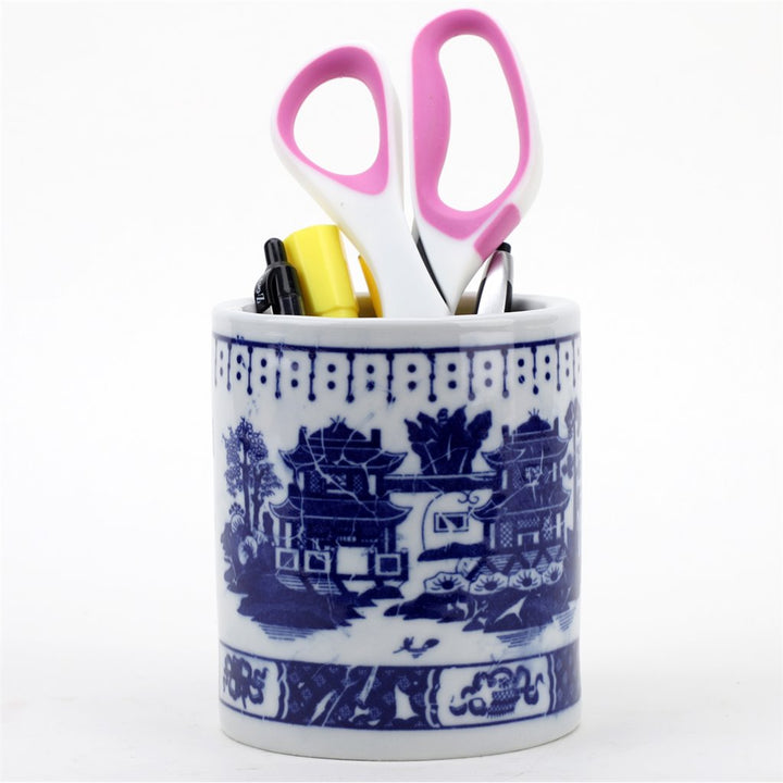 BLUE WILLOW PENHOLDER
