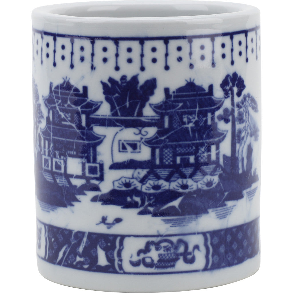 BLUE WILLOW PENHOLDER