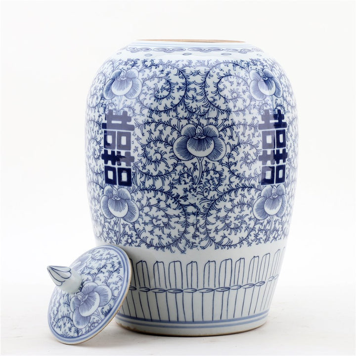 DOUBLE HAPPINESS MELON JAR, 14"