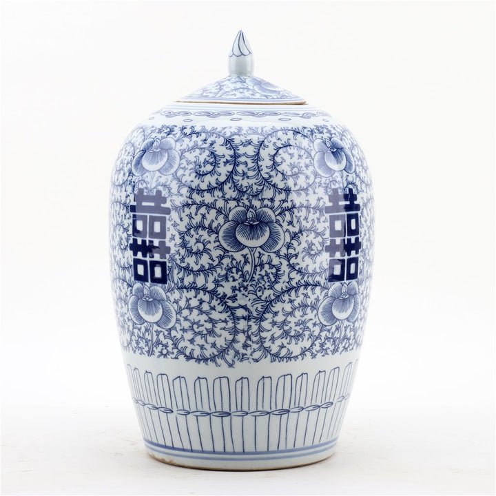 DOUBLE HAPPINESS MELON JAR, 14"