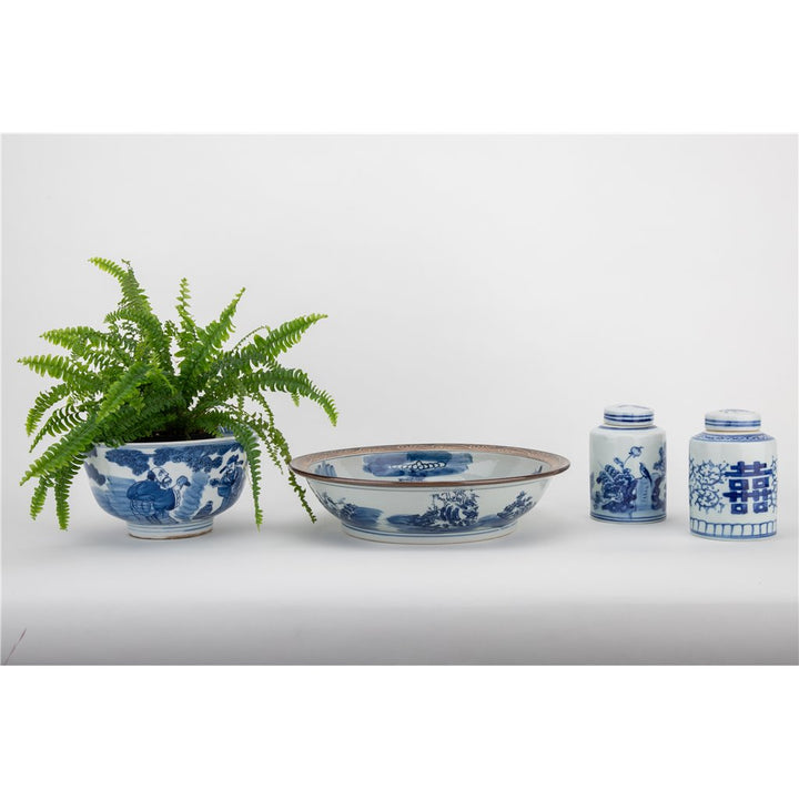 FLOWER SMALL CYLINDER LIDDED JAR