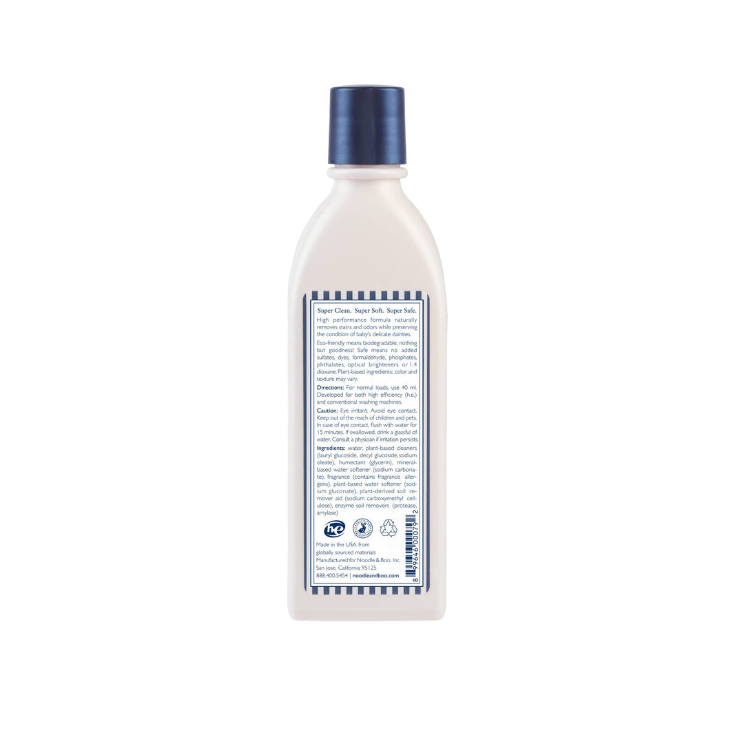Bottle with a blue cap and label on a white background