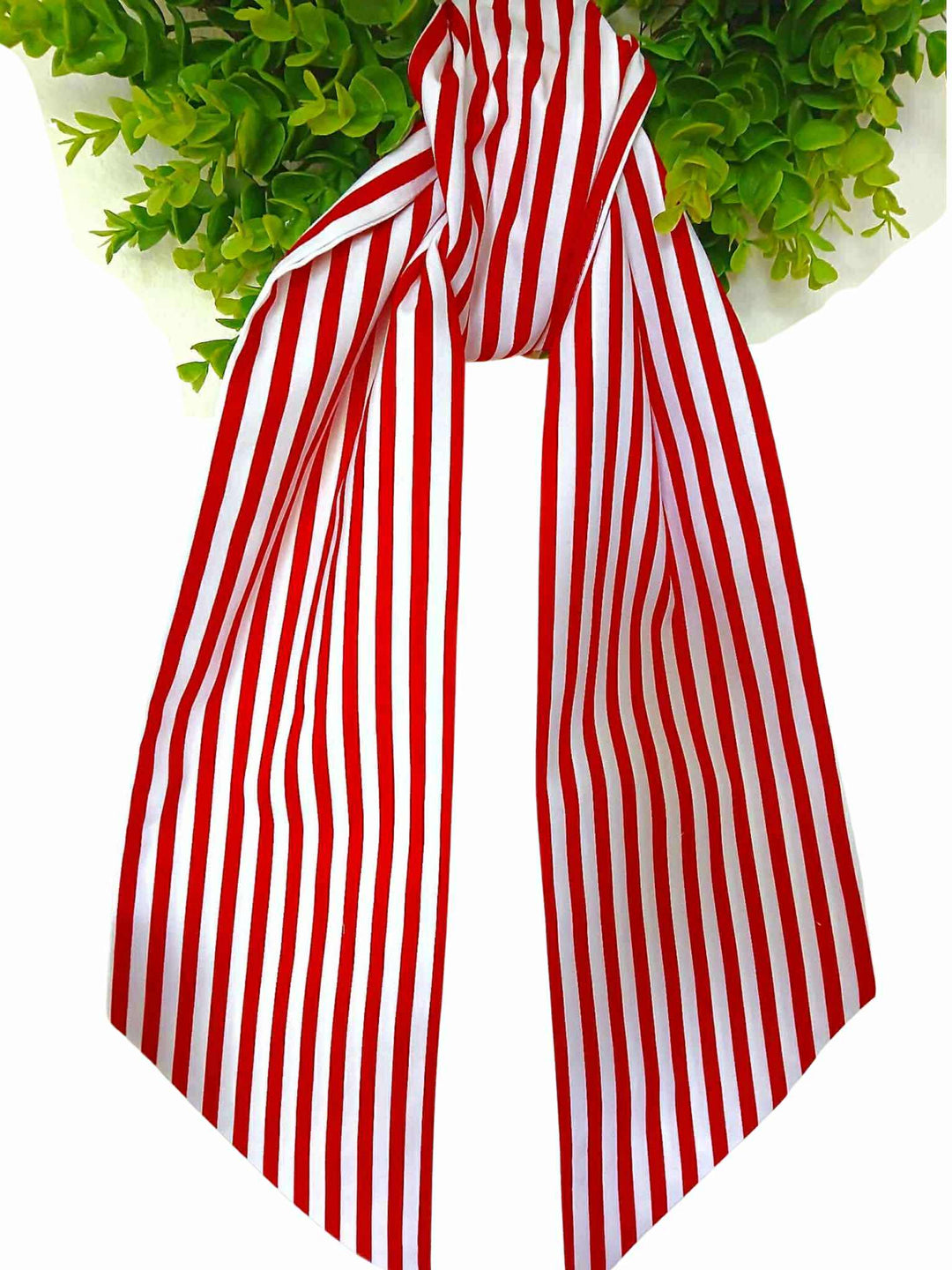 CANDY CANE STRIPED WREATH SASH