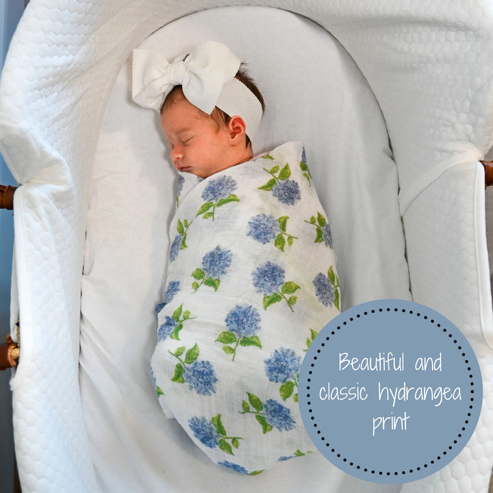 YOU HAD ME AT HYDRANGEA SWADDLE BLANKET