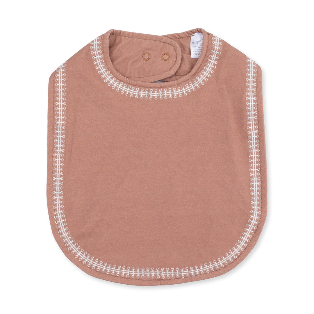Angel Dear Football Laces Feeding Bib front product view highlighting the football laces design