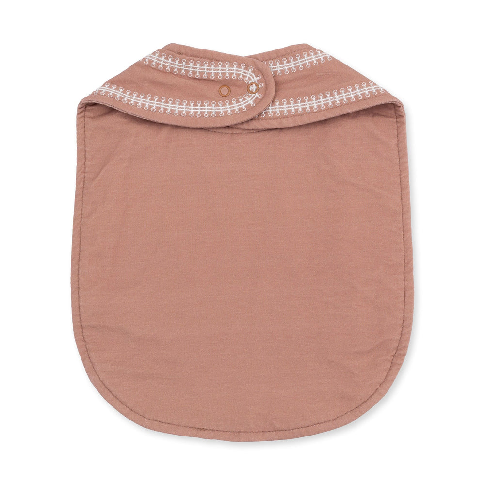 Angel Dear Football Laces Feeding Bib alternate view showing the shape, trim, and football laces design