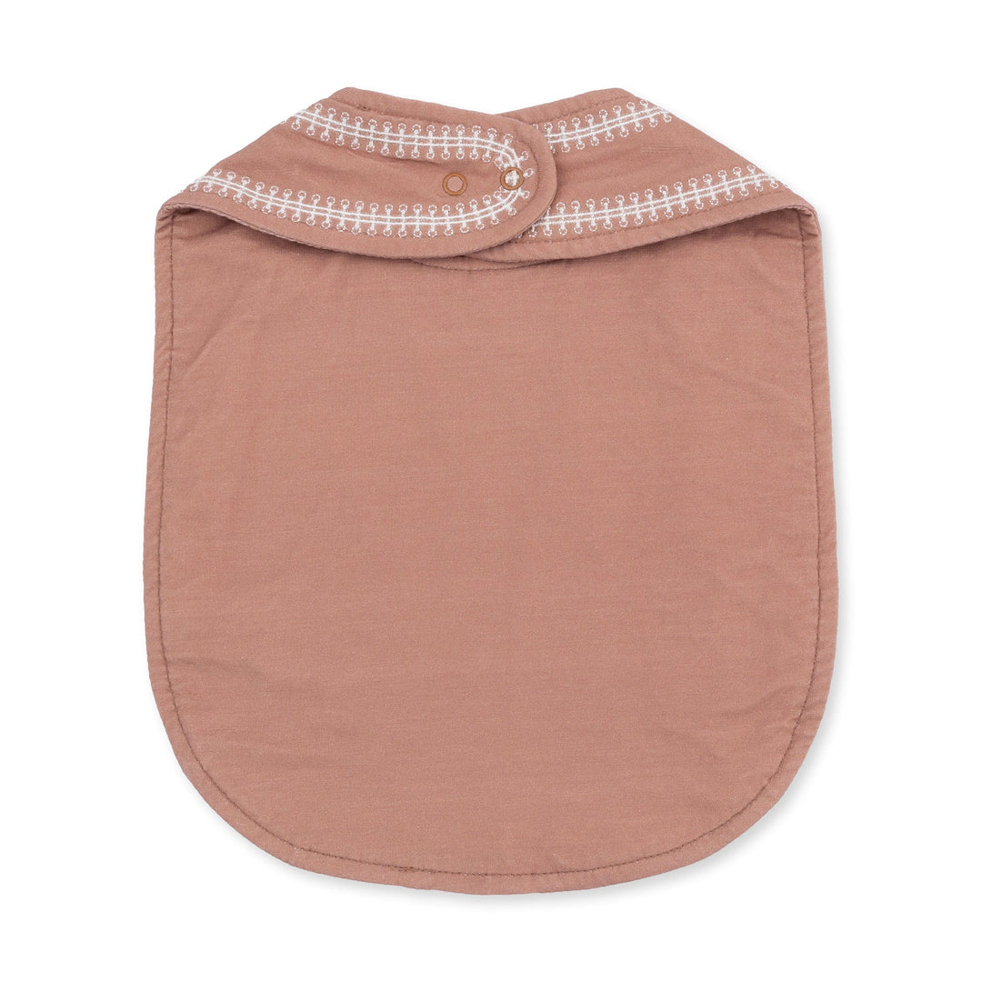 Angel Dear Football Laces Feeding Bib alternate view showing the shape, trim, and football laces design