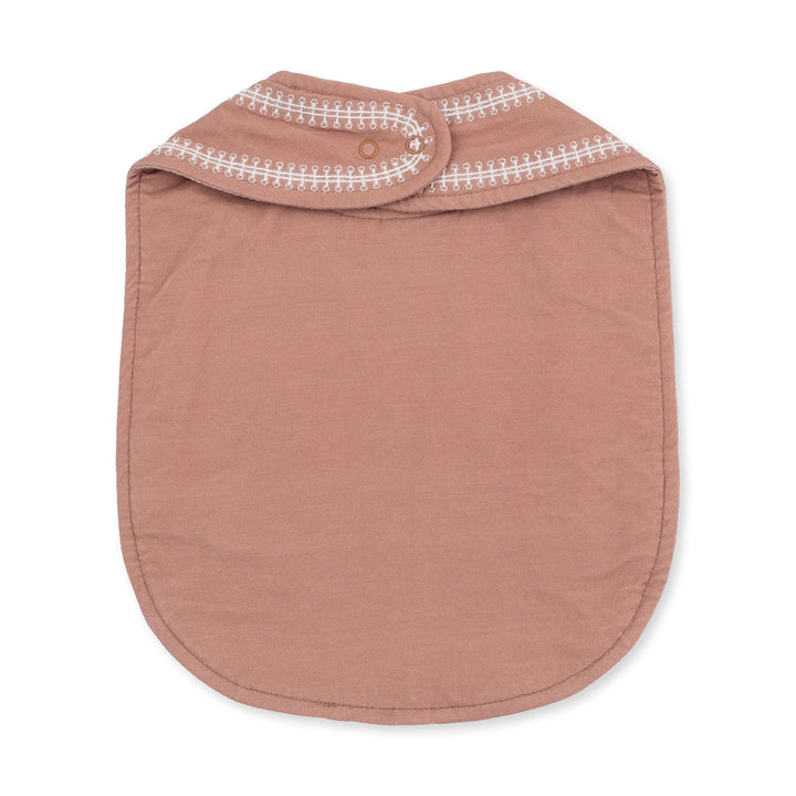 Angel Dear Football Laces Feeding Bib alternate view showing the shape, trim, and football laces design