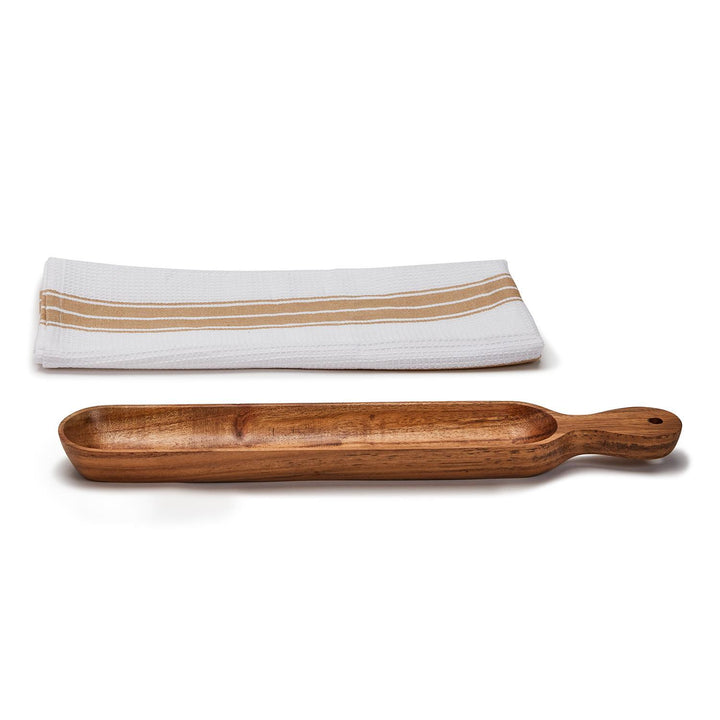 CRACKER PADDLE BOARD & DISH TOWEL SET