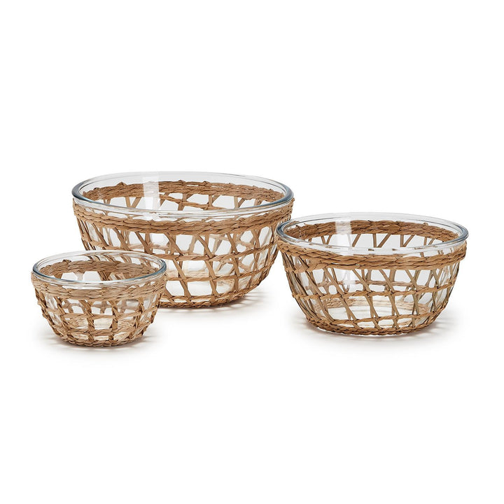 ISLAND CHIC BOROSILICATE GLASS BOWL WITH REMOVABLE LATTICE