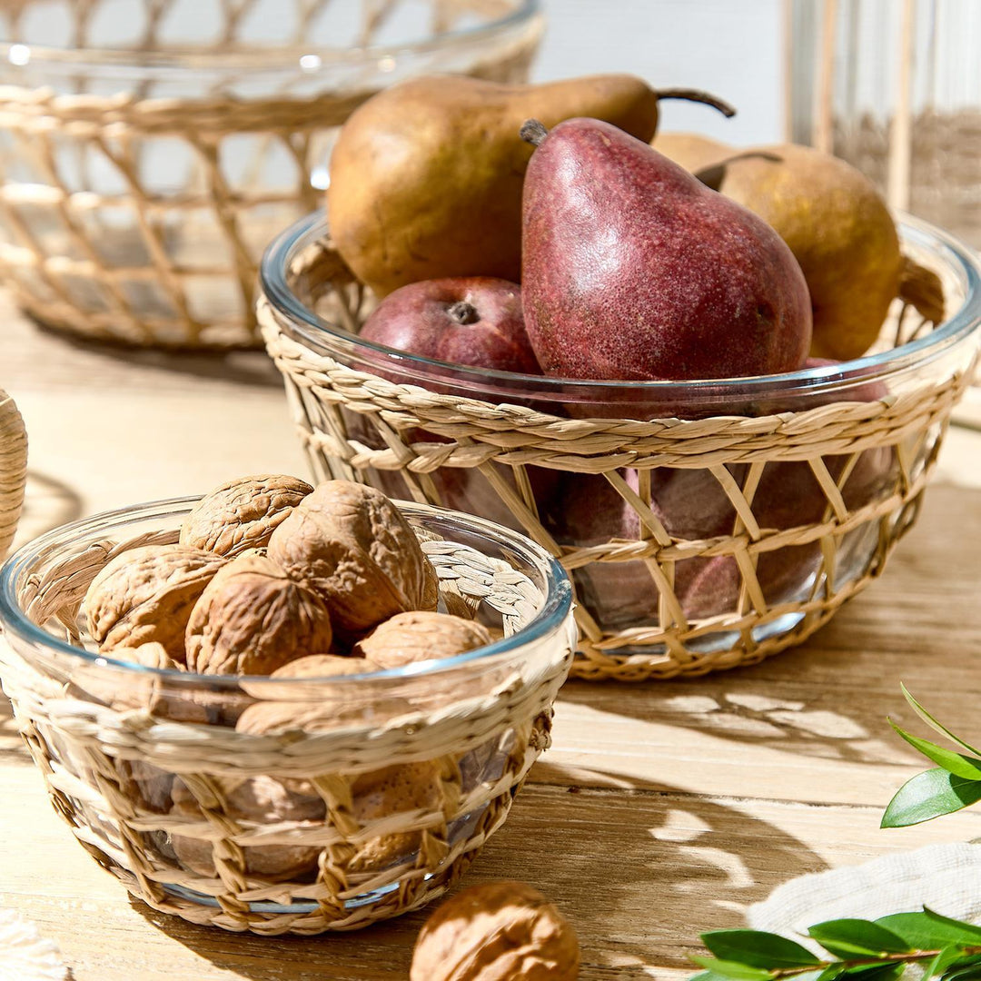 ISLAND CHIC BOROSILICATE GLASS BOWL WITH REMOVABLE LATTICE