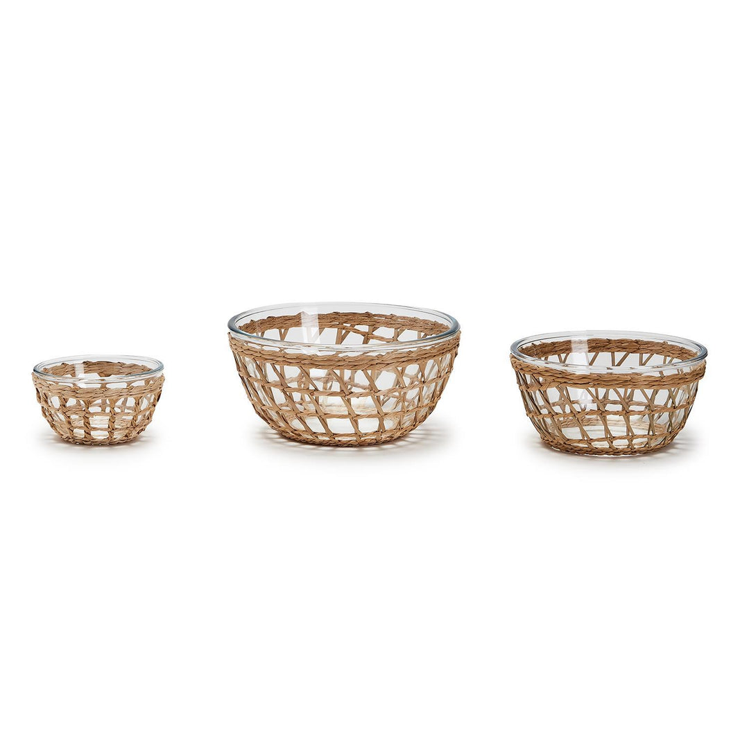 ISLAND CHIC BOROSILICATE GLASS BOWL WITH REMOVABLE LATTICE