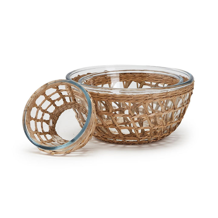 ISLAND CHIC BOROSILICATE GLASS BOWL WITH REMOVABLE LATTICE