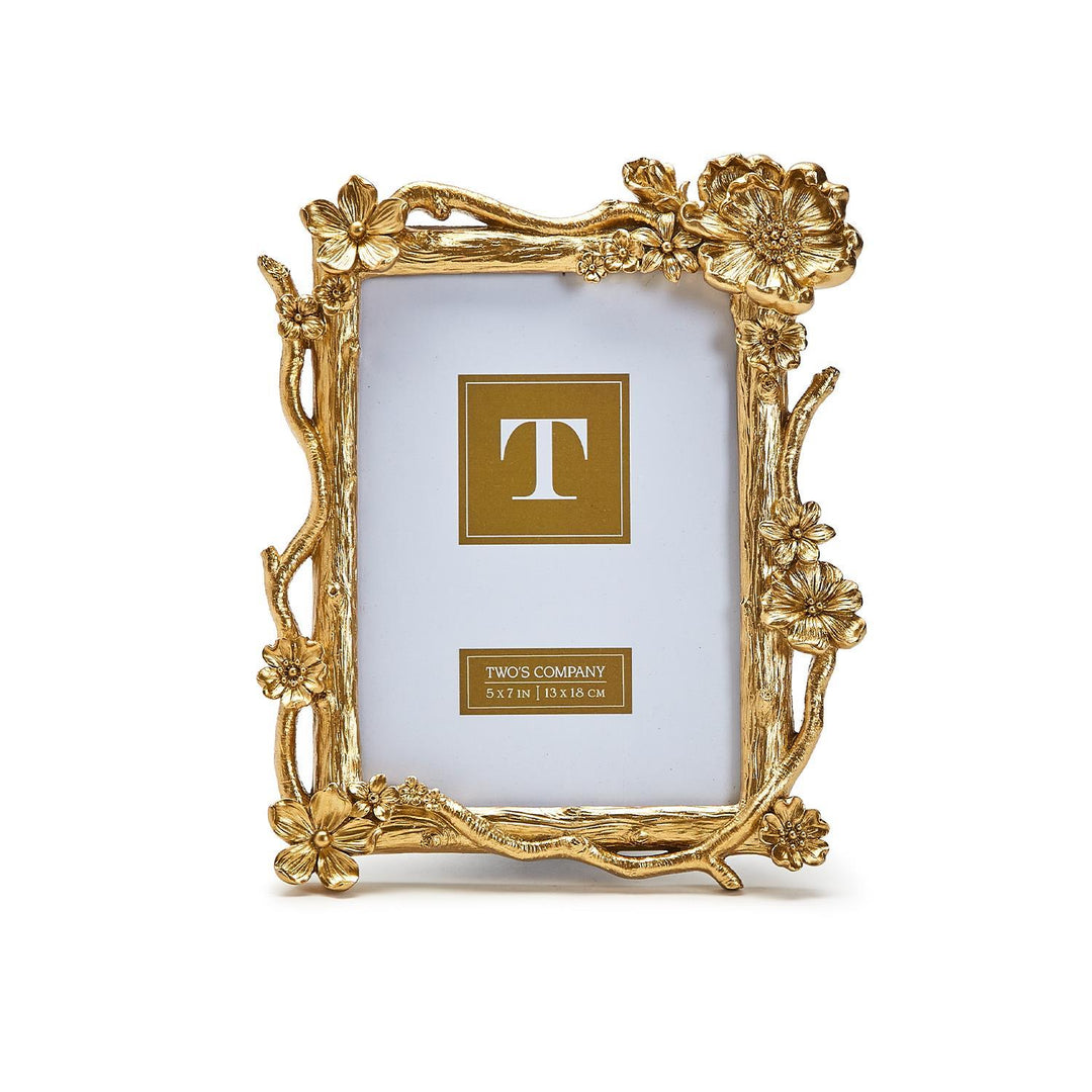 GOLD FLORAL PICTURE FRAME