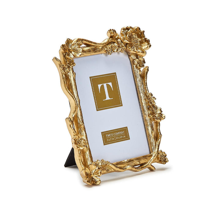 GOLD FLORAL PICTURE FRAME