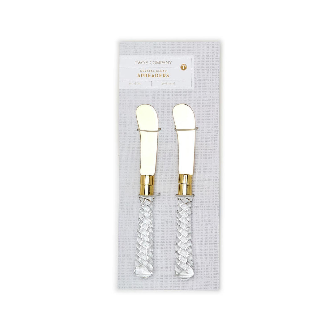 CLEAR SET OF 2 SPREADERS ON DECORATIVE CARD