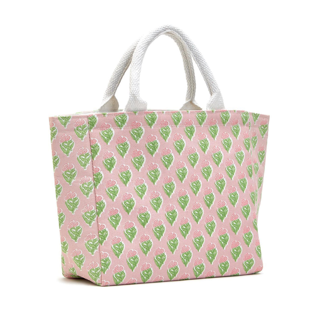 FLORAL PRINT LUNCH TOTE BAG
