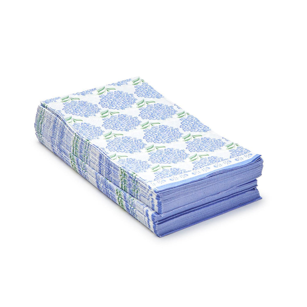 stack of hydrangea napkins