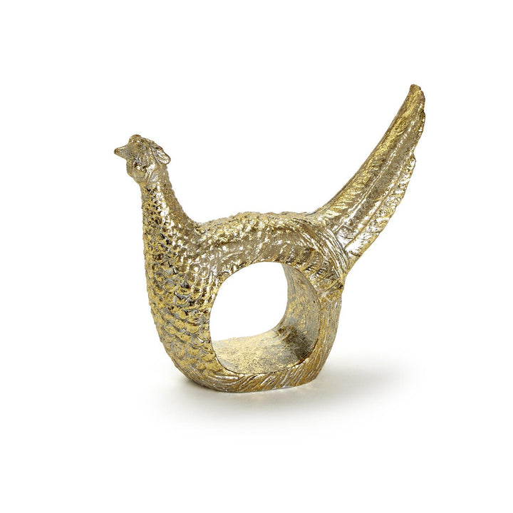 GOLD PHEASANT NAPKIN RING SET