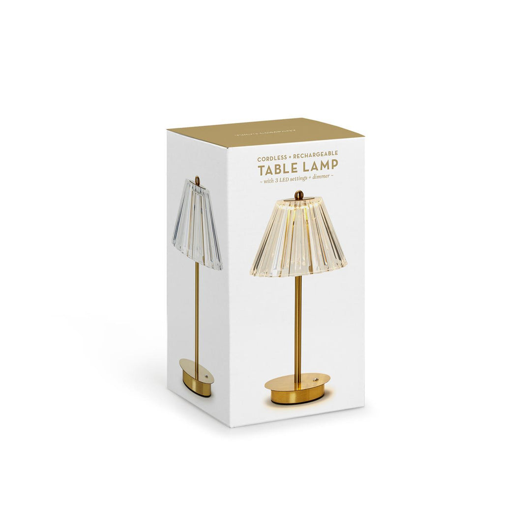 LED CORDLESS TABLE LAMP WITH ACRYLIC SHADE IN GIFT BOX