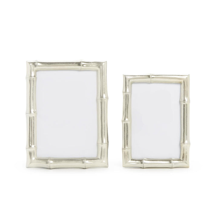 SILVER FAUX BAMBOO PHOTO FRAME