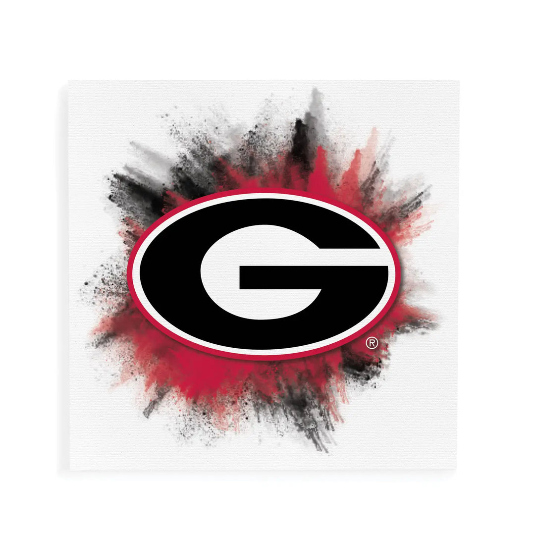 UNIVERSITY OF GEORGIA COLLEGIATE COLOR SPLASH CANVAS ART