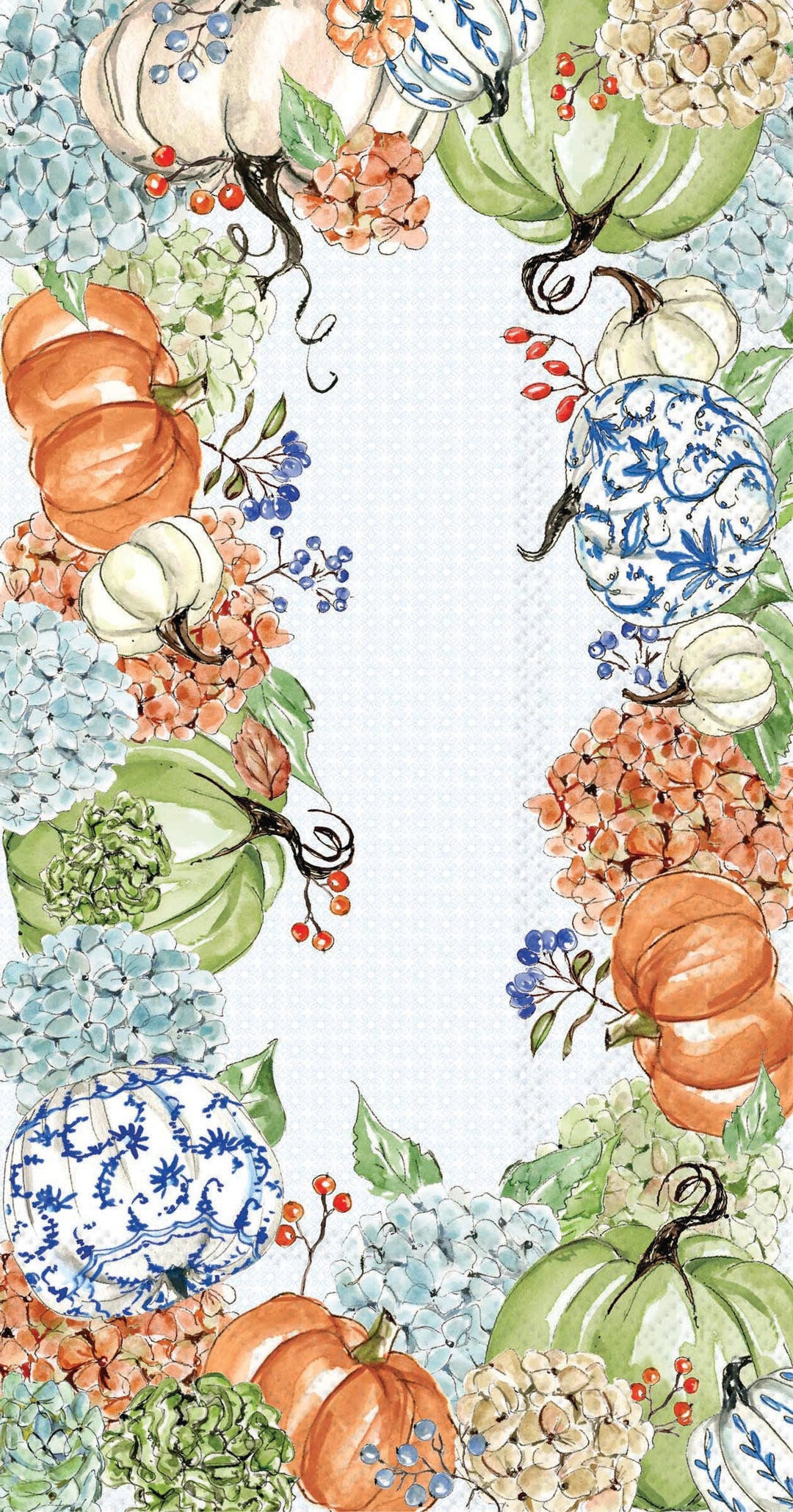 FALL HYDRANGEA ALLOVER GUEST TOWEL