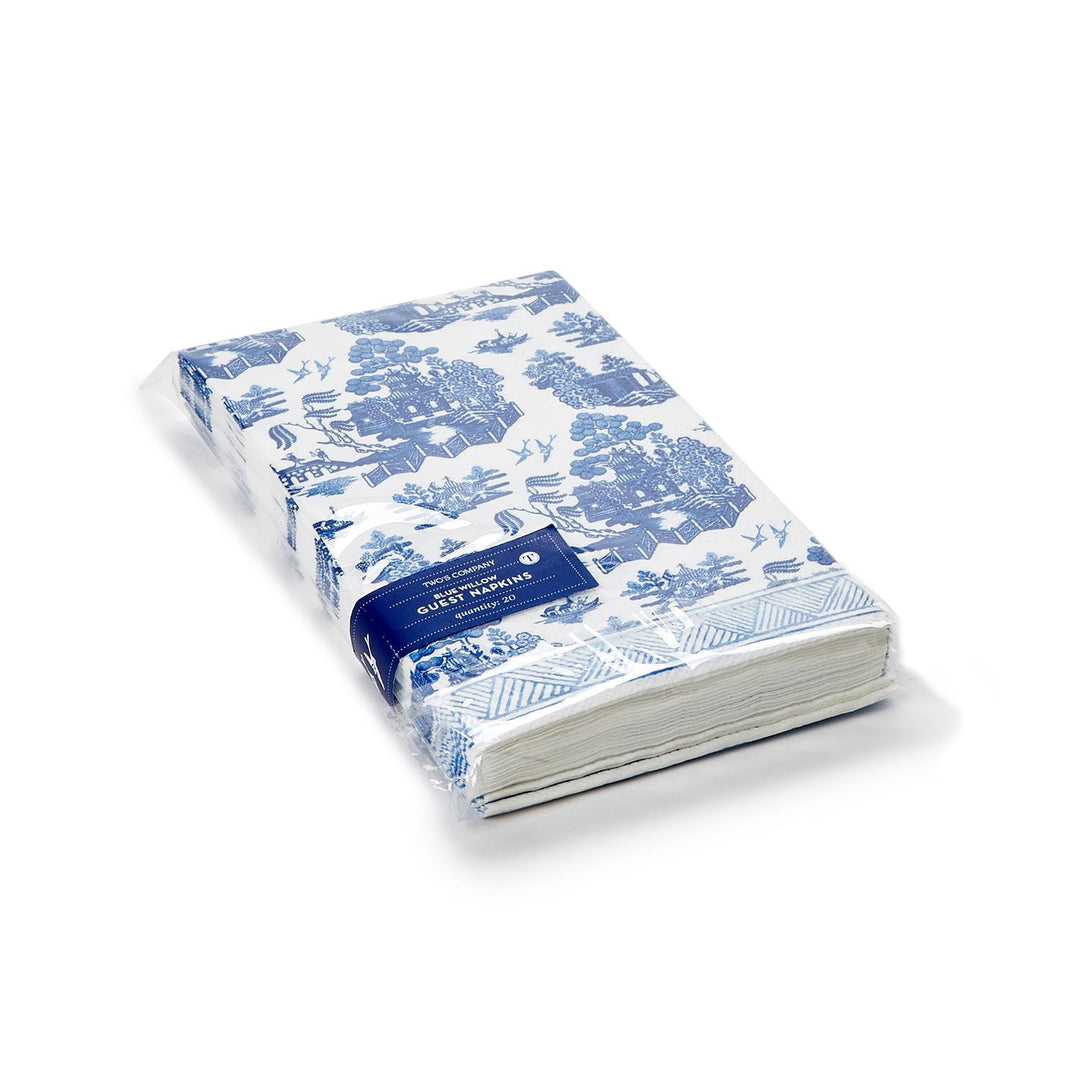 BLUE WILLOW 3-PLY PAPER GUEST TOWEL NAPKIN