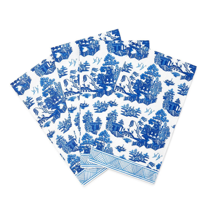 BLUE WILLOW 3-PLY PAPER GUEST TOWEL NAPKIN