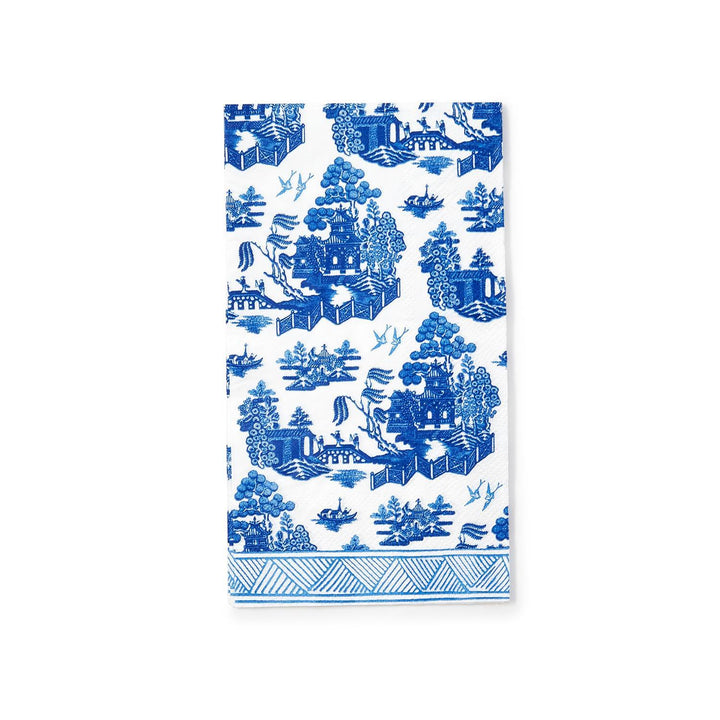 BLUE WILLOW 3-PLY PAPER GUEST TOWEL NAPKIN