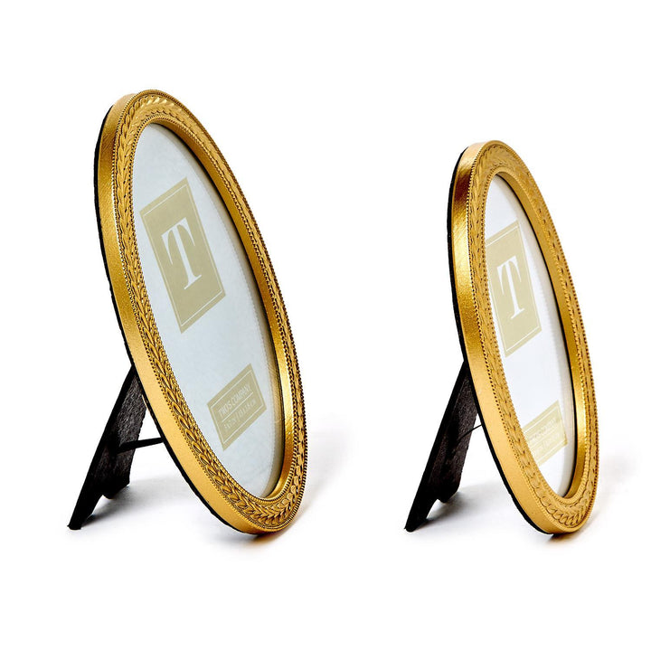 LAUREL WREATH GOLD OVAL PICTURE FRAME