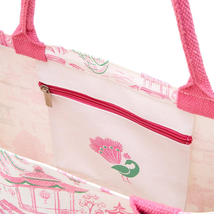 MAHJONG BLOCK PRINT TOTE BAG