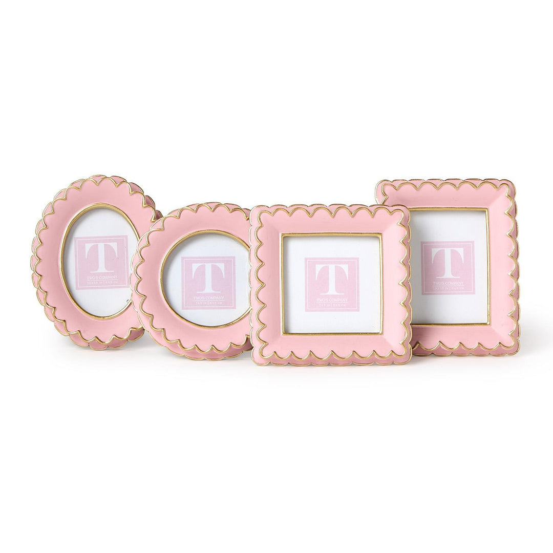 PINK WITH GOLD TRIM MINI PICTURE FRAME