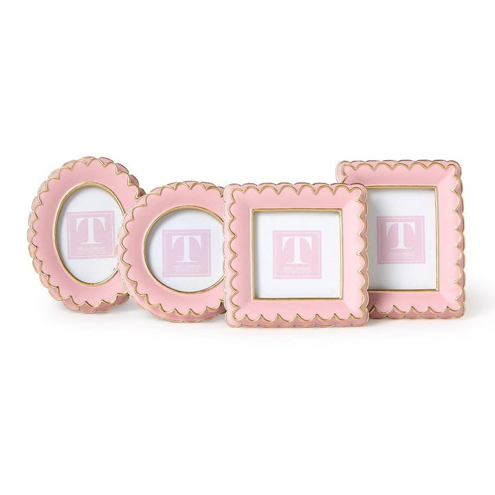 PINK WITH GOLD TRIM MINI PICTURE FRAME