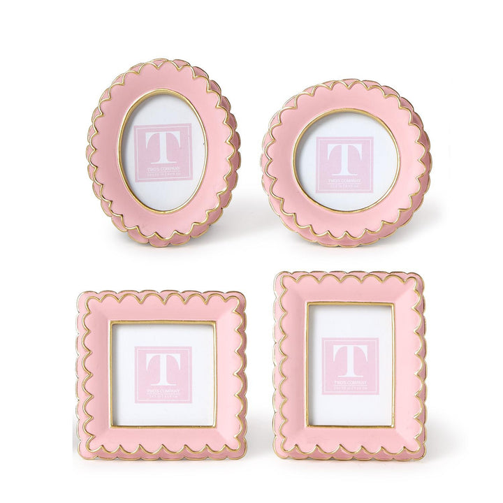PINK WITH GOLD TRIM MINI PICTURE FRAME