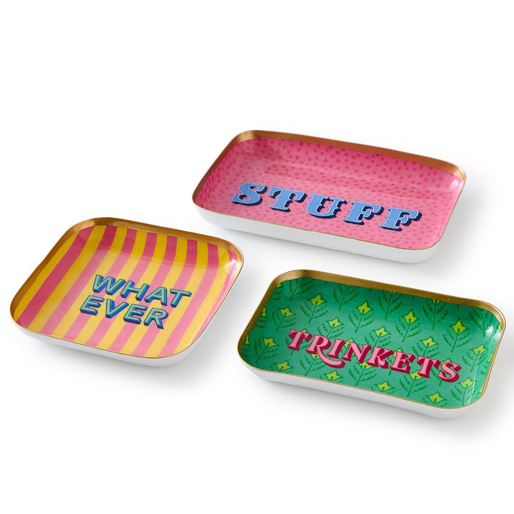 COLORFUL SAYINGS METAL TRINKET DISH
