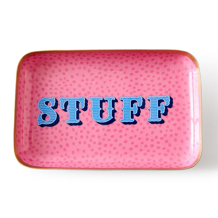 COLORFUL SAYINGS METAL TRINKET DISH