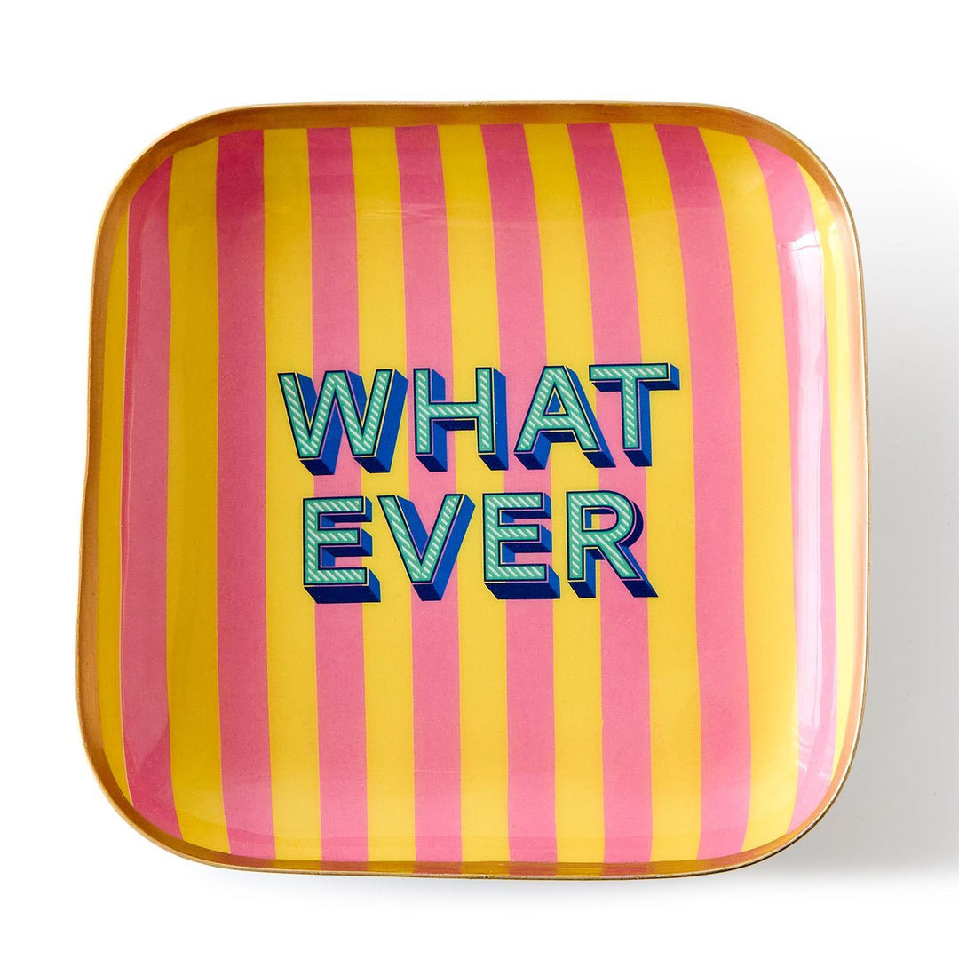 COLORFUL SAYINGS METAL TRINKET DISH