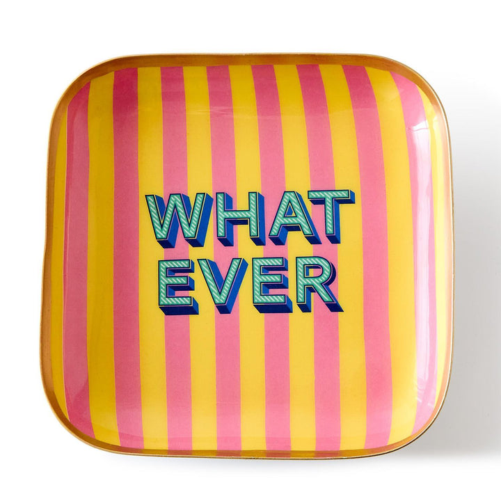 COLORFUL SAYINGS METAL TRINKET DISH