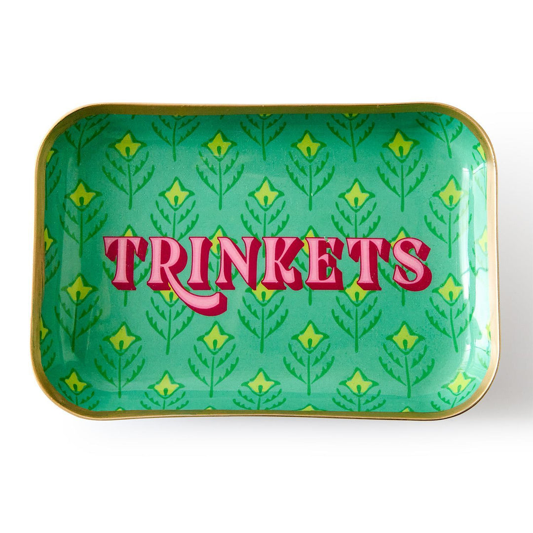 COLORFUL SAYINGS METAL TRINKET DISH